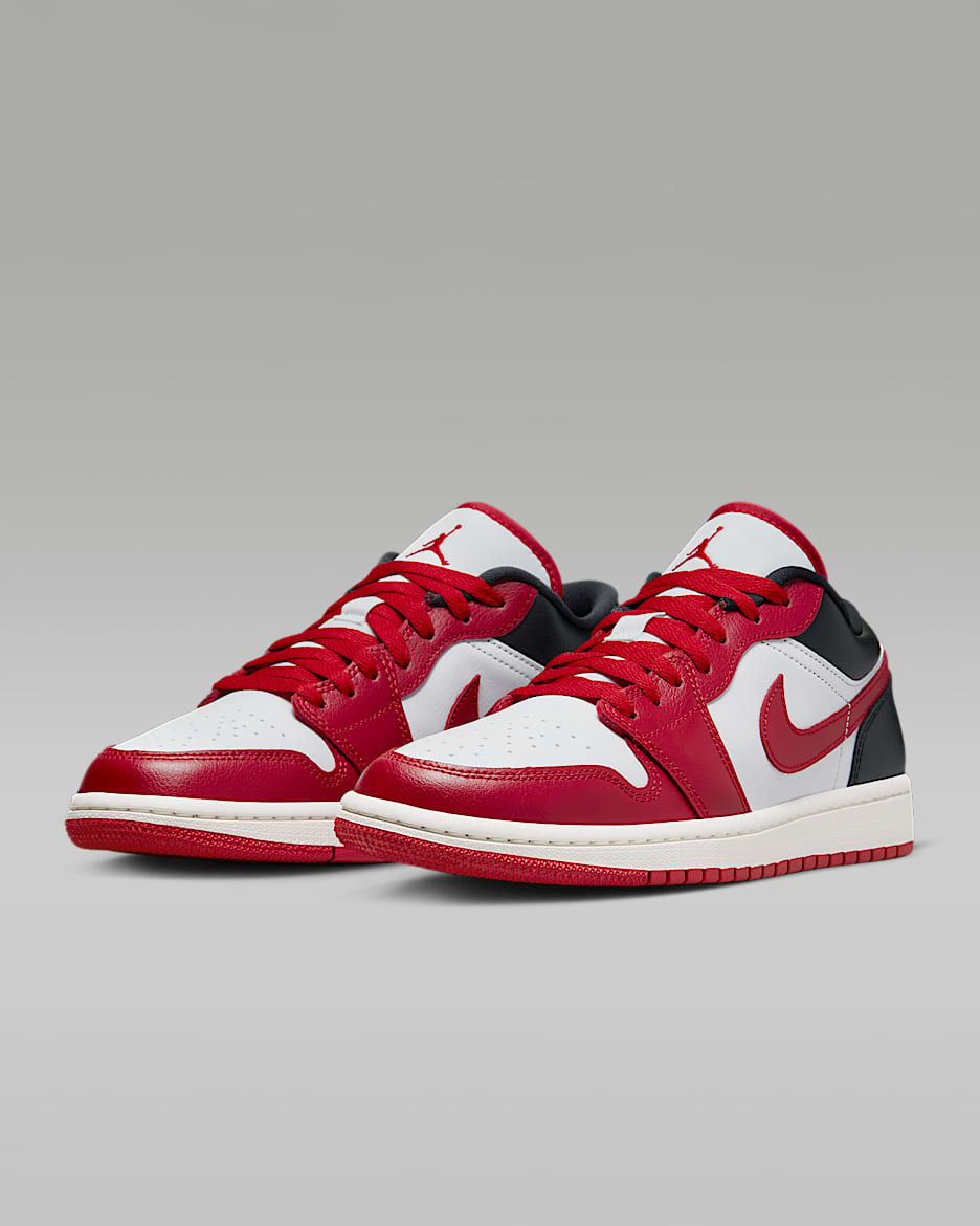 Nike air jordan 1 black white sail gym red discount
